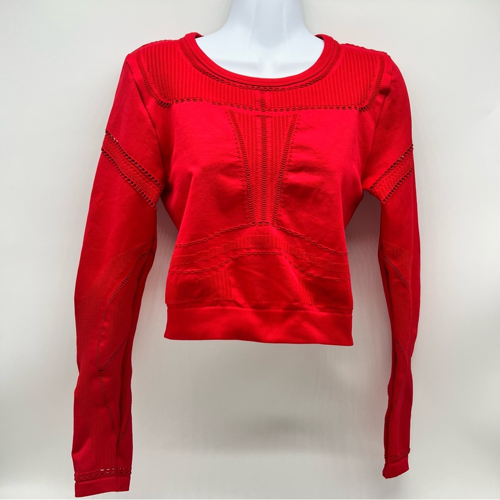 Fabletics Women's Ted SARAH Sculpknit Long Sleeve Crop Top-Size L